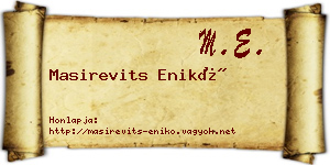 Masirevits Enikő névjegykártya
